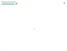 Tablet Screenshot of champlainvalleycohousing.org